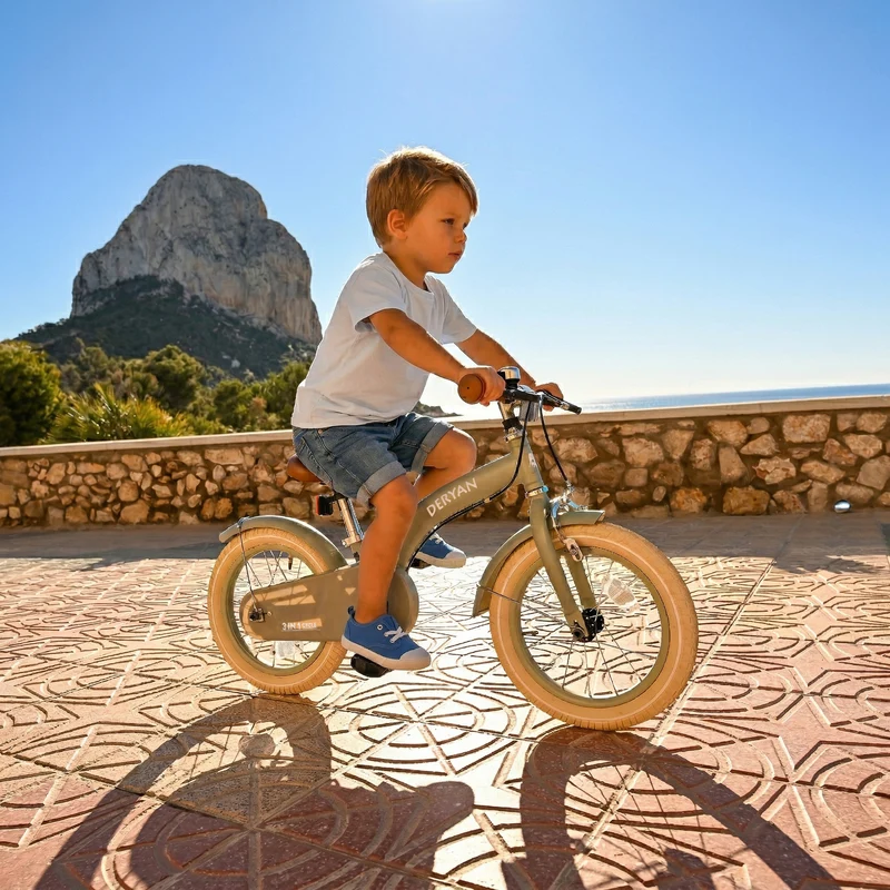 Deryan Kinderfahrrad 12 Zoll – 3-in-1 – Laufrad Grün