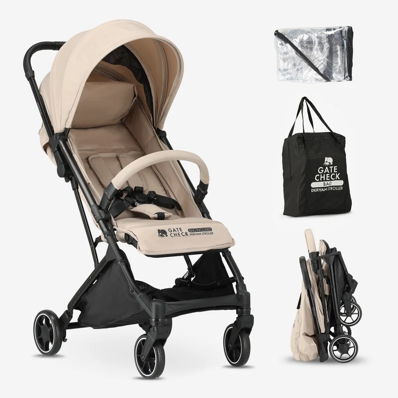 Deryan Airplane Buggy – Inclusief regenhoes en transporttas - Nougat
