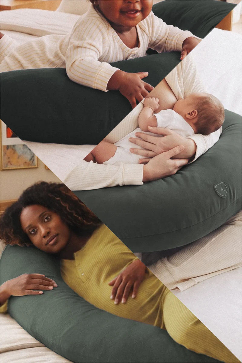 HUGS PLUS Pregnancy and Breastfeeding Pillow - Dark Green