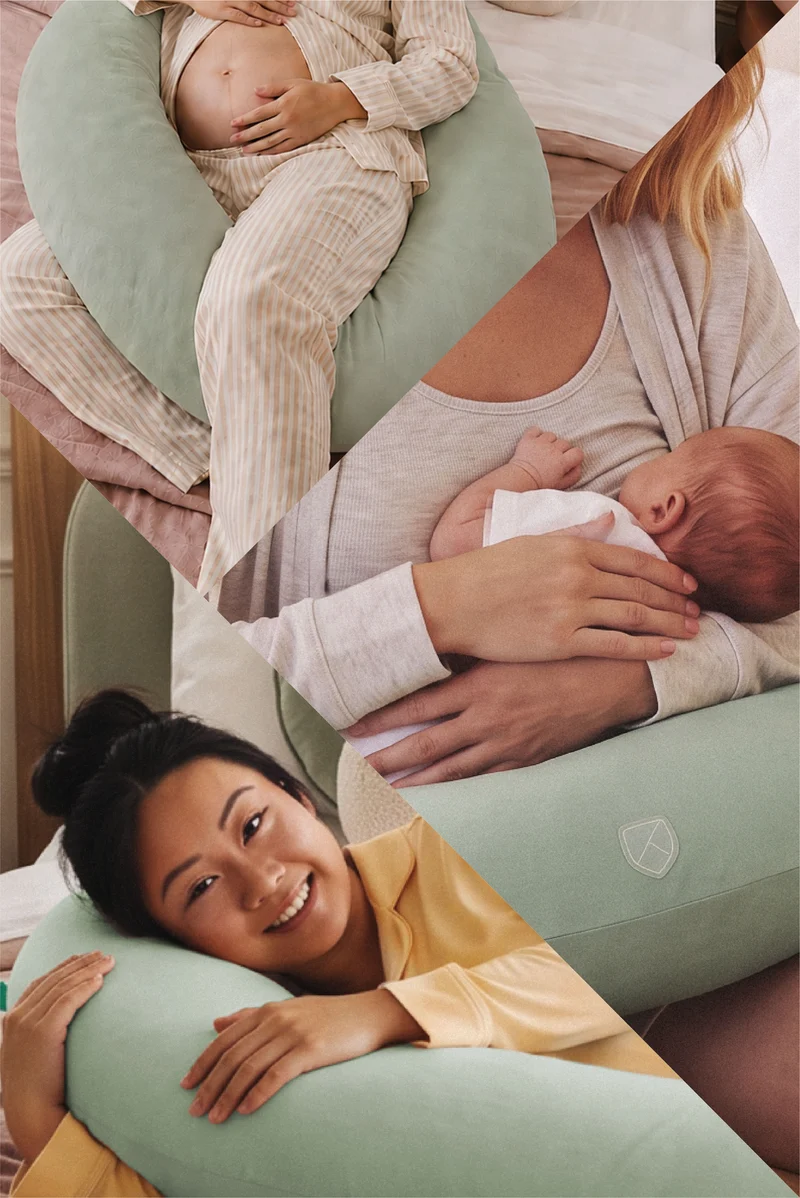 HUGS Pregnancy and Breastfeeding Pillow - Pale Green