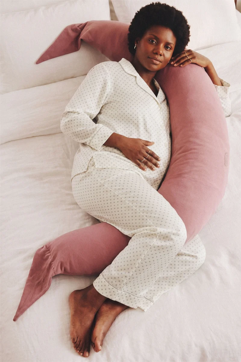 HUGS Pregnancy and Breastfeeding Pillow - Light Brown