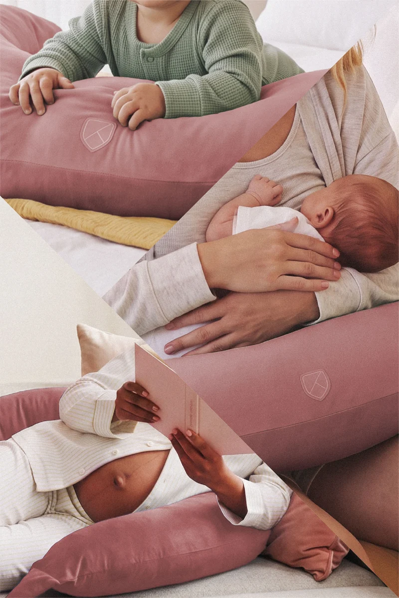 HUGS Pregnancy and Breastfeeding Pillow - Light Brown
