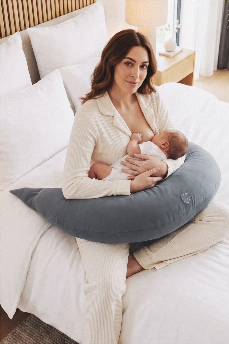 HUGS Pregnancy and Breastfeeding Pillow - Dark Grey