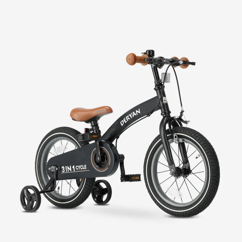 Luxus Kinderfahrrad 14 Zoll - 3 in 1 - Balance Fahrrad