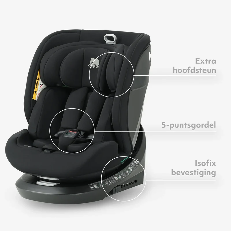 Deryan Luxe I-Size-Autokindersitz – Gruppe 0-1-2-3 – Isofix – um 360° drehbar