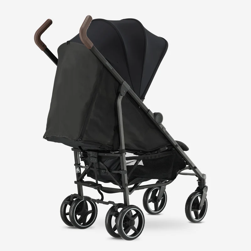 Deryan Buggy – Klappbuggy – 5-Punkt-Gurt – Moskitonetz – Tragetasche – Geeignet für Kinder bis 22 kg – Verstellbare Rückenlehne – Schwarz