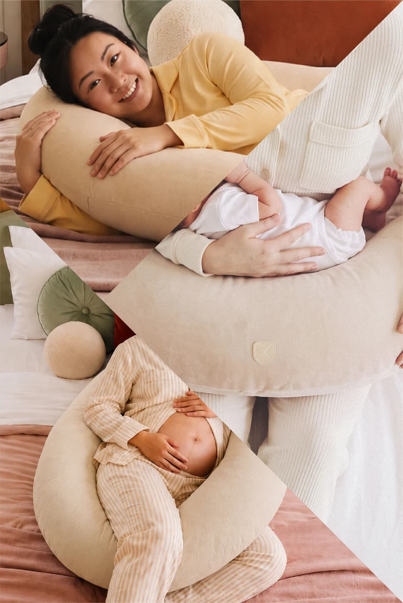HUGS Pregnancy and Breastfeeding Pillow - Beige