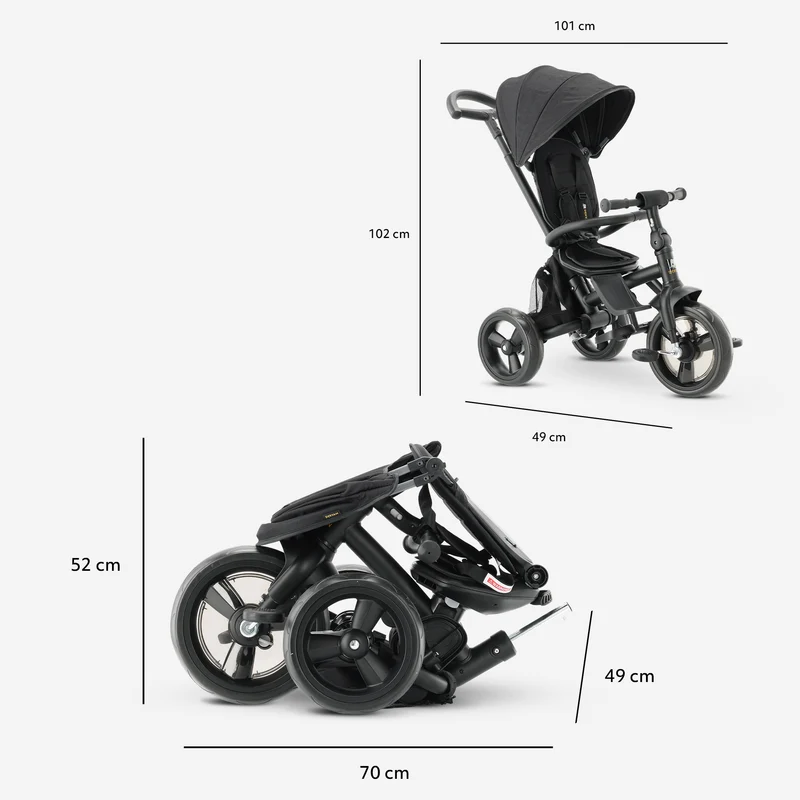 DERYAN Explorer Dreirad schwarz