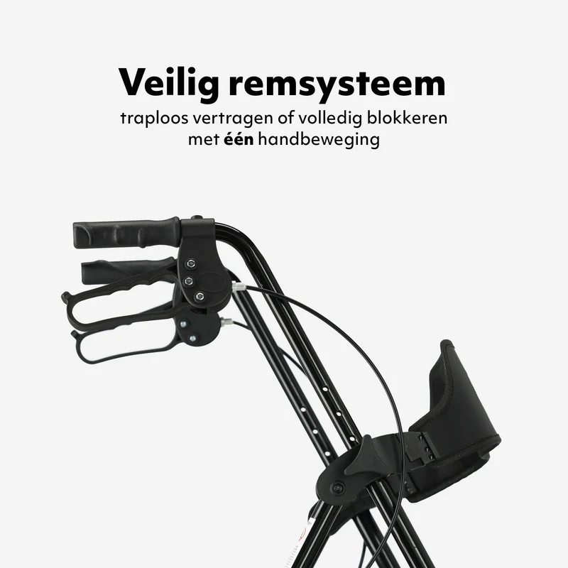 Mooiys Brian Rollator – leicht und zusammenklappbar – mit Sitzfunktion – für drinnen und draußen