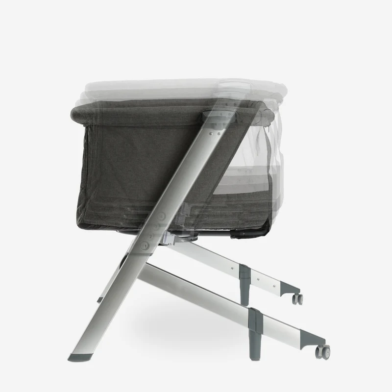 Mooiys Dream On Me 3-in-1-Beistellbett – Babybett bis 9 kg – Mitwachsendes Bett – 2 Rollen mit Bremse – Reisebett – Höhenverstellbar – Atmungsaktives Netzgewebe – Inklusive Matratze und Transporttasche – Abnehmbarer Bezug