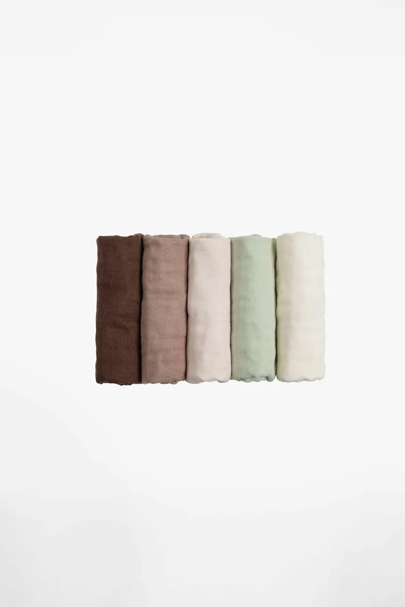 SOFT TOUCH 30x30 BAMBOO newborn muslin cloths - Cozy