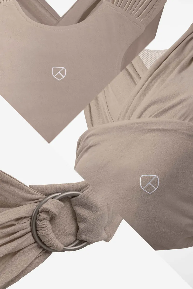 CUDDLE BAND 2 LINEN Newborn Baby Wrap - Cappuccino
