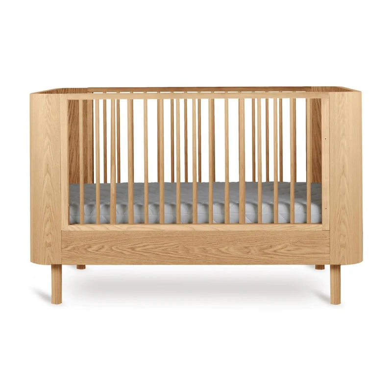 Mitwachsendes Premium Babybett Yume, handgefertigte Rundungen