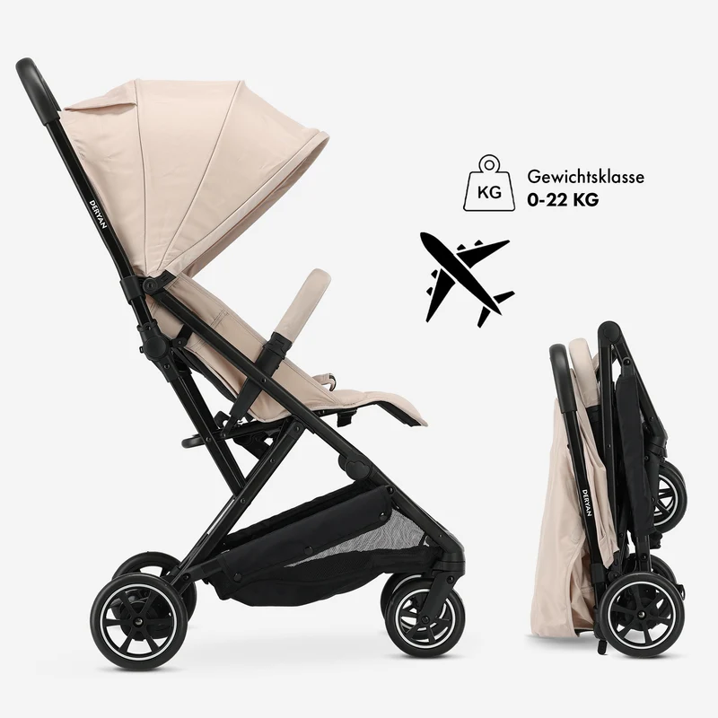 Deryan Rolo Easy Leichter Kinderwagen - Taupe