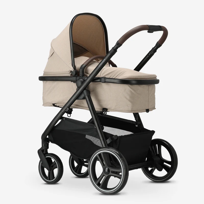 Mooiys Luca 3-in-1-Kinderwagen – Multifunktionaler Kinderwagen – inklusive Autositz – Nougat