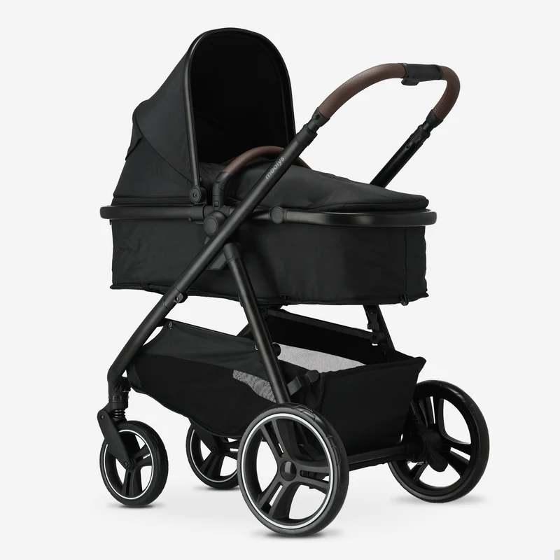 Mooiys Luca 3-in-1-Kinderwagen – Multifunktionaler Kinderwagen – inklusive Autositz – Schwarz