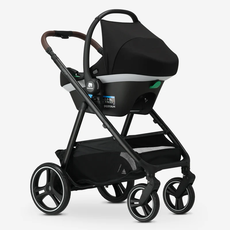 Mooiys Luca 3-in-1-Kinderwagen – Multifunktionaler Kinderwagen – inklusive Autositz – Schwarz