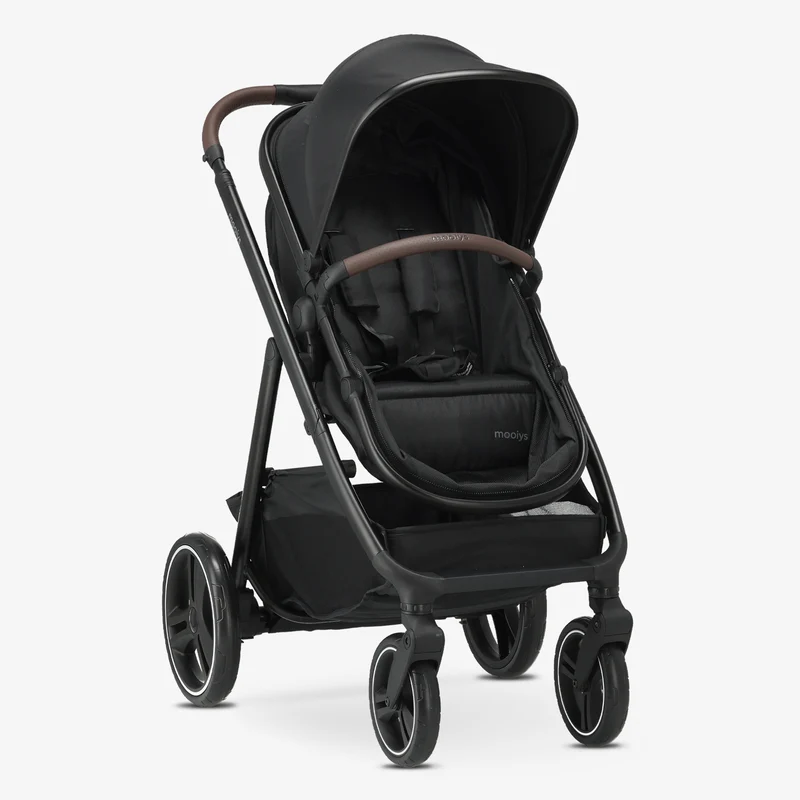 Mooiys Luca 3-in-1-Kinderwagen – Multifunktionaler Kinderwagen – inklusive Autositz – Schwarz
