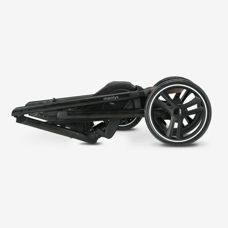 Mooiys Luca 3-in-1-Kinderwagen – Multifunktionaler Kinderwagen – inklusive Autositz – Schwarz