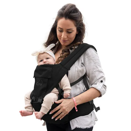 Deryan Pack Luxe Ergonomische Babytrage + Aufbewahrungsboxen Schwarz