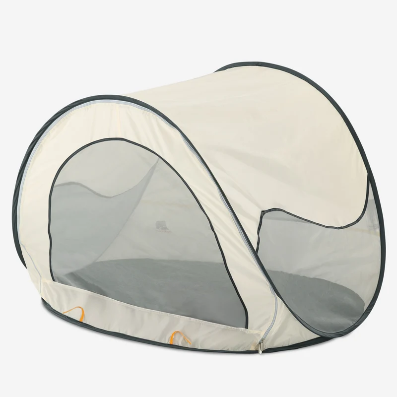 Deryan Luxuriöses Pop Up Strandzelt - Anti-UV 50+ - Creme