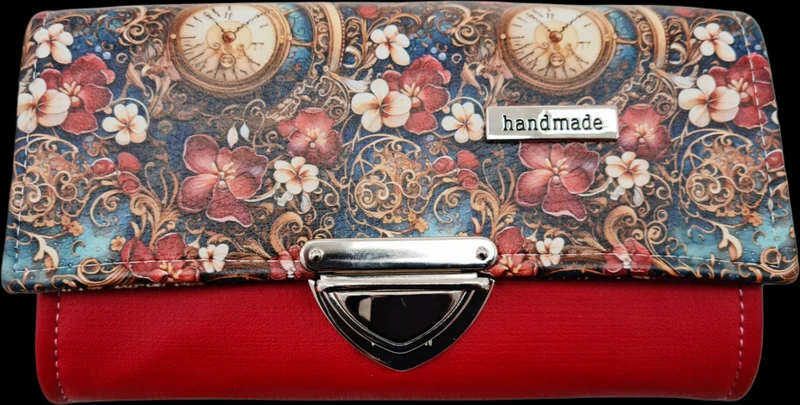 Geldbörse Uhren rot von Atelier MiaMia
