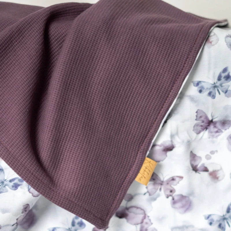 Babydecke Waffeljersey & Jersey - Schmetti 100×70 cm – Sommerdecke für Kinderwagen, Babyschale & Zuhause