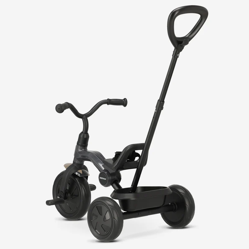 Drifter Driewieler met duwstang Zwart