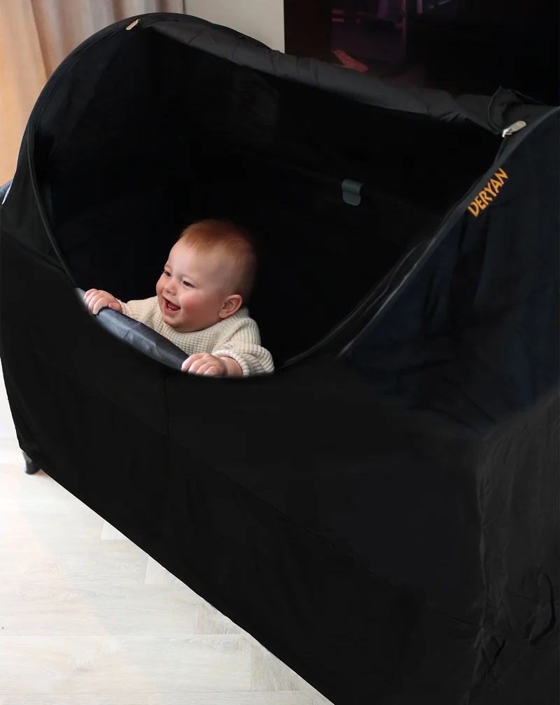 Deryan Luxus-Camping-Bett-Moskitonetz - Bettgestell-Moskitonetz - Pop-Up-Nachtdecke - Dunkler Schlaf Stimulans