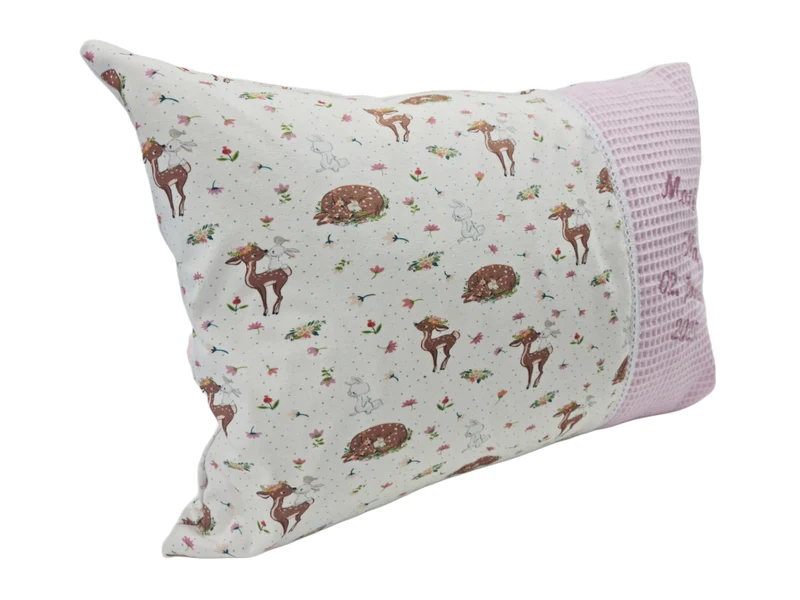 Geburtskissen - Namenskissen mit Stickerei - Panel - Foto- Rehe von Atelier MiaMia