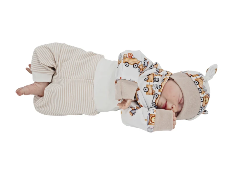 Baby und Kinder Streifen beige Größe 50-116 von Atelier MiaMia