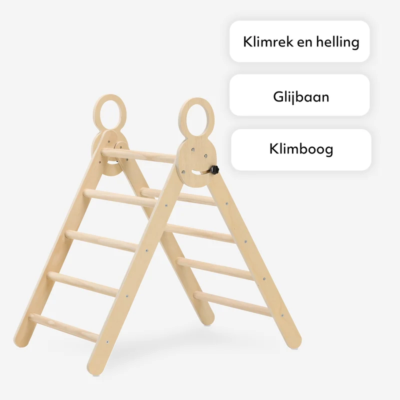 Deryan Faltbares Dreieck mit Kletterbogen und Rampe mit Klettergerüst/Rutsche