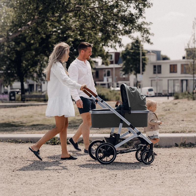Deryan Evy V2 Kinderwagen 2in1 - Duo Kinderwagen Grau