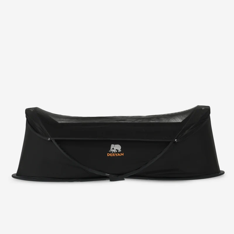 Deryan Infant BabyBox Camping Kinderbett - Baby Moskitonetz - Schwarz