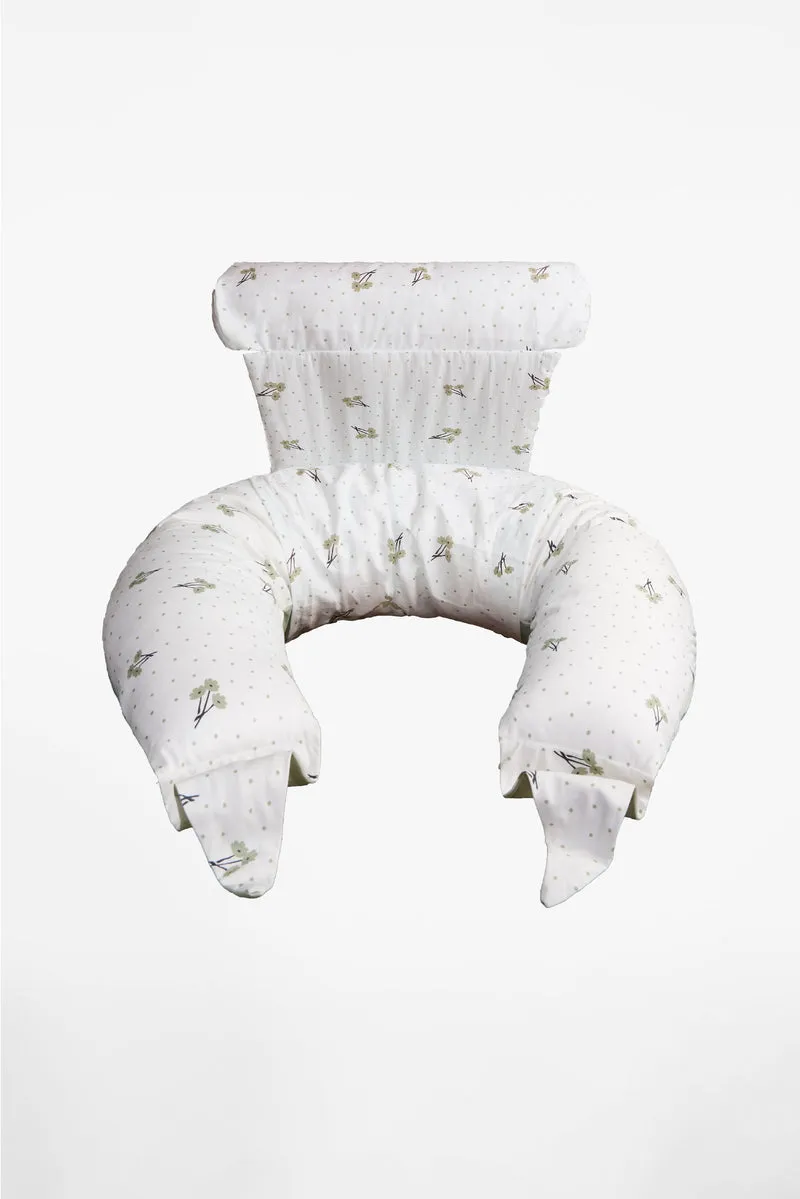 HUGS PLUS Pregnancy and Breastfeeding Pillow - Blossom Green