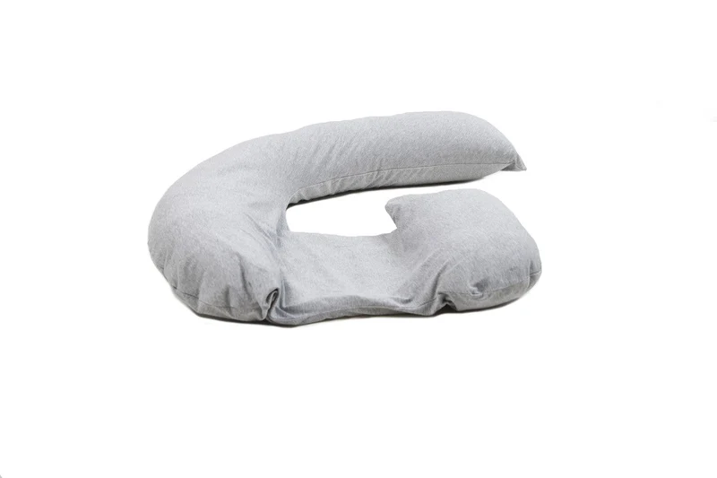 Dreamgenii Pregnancy, Support and Feeding Pillow Grey Marl Jersey Cotton