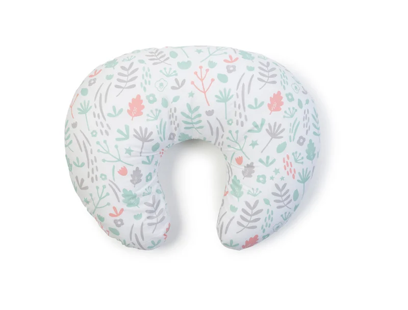 Dreamgenii Baby Feeding Nursing Pillow Cover - Grey/Coral - Spare Cotton Cover