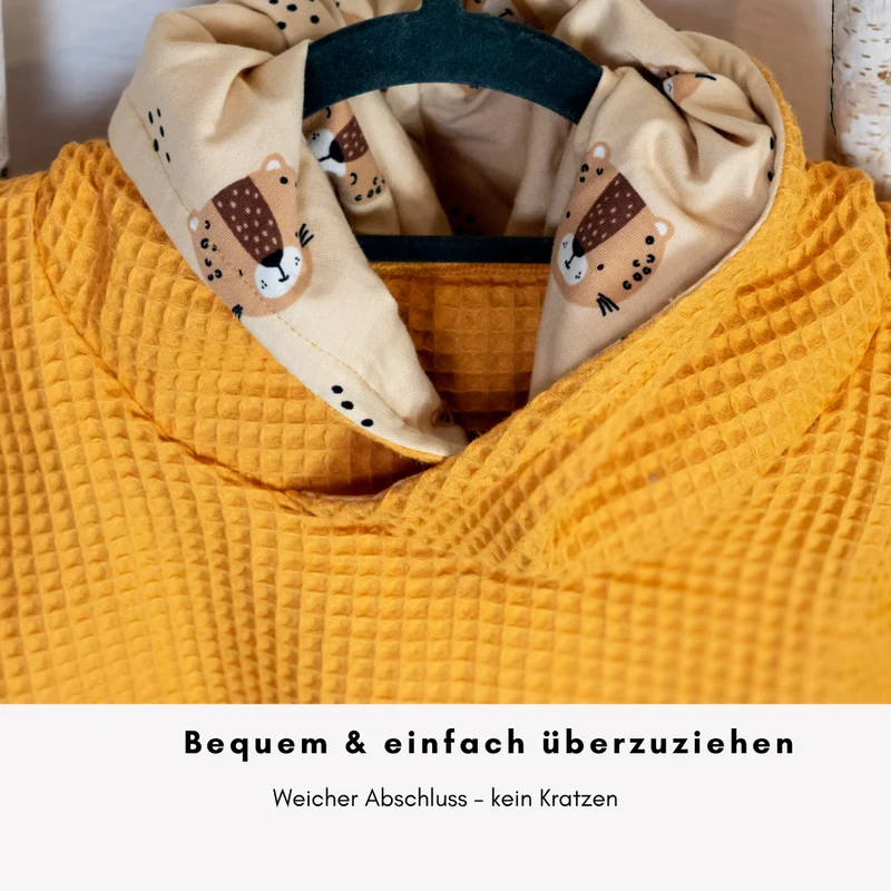 Badeponcho aus Waffelpique – Leicht, saugstark & ideal für den Sommer