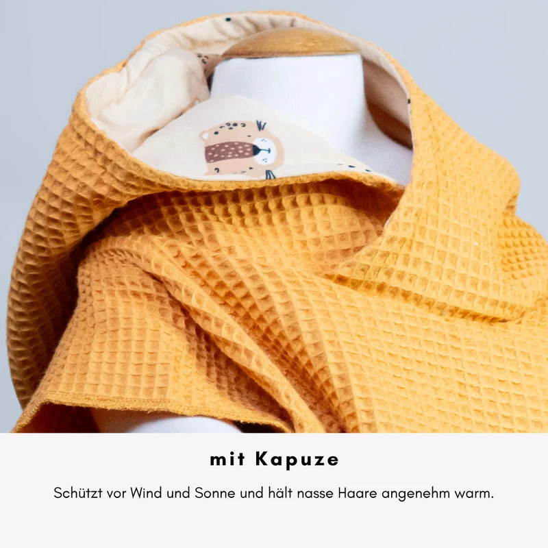 Badeponcho aus Waffelpique – Leicht, saugstark & ideal für den Sommer