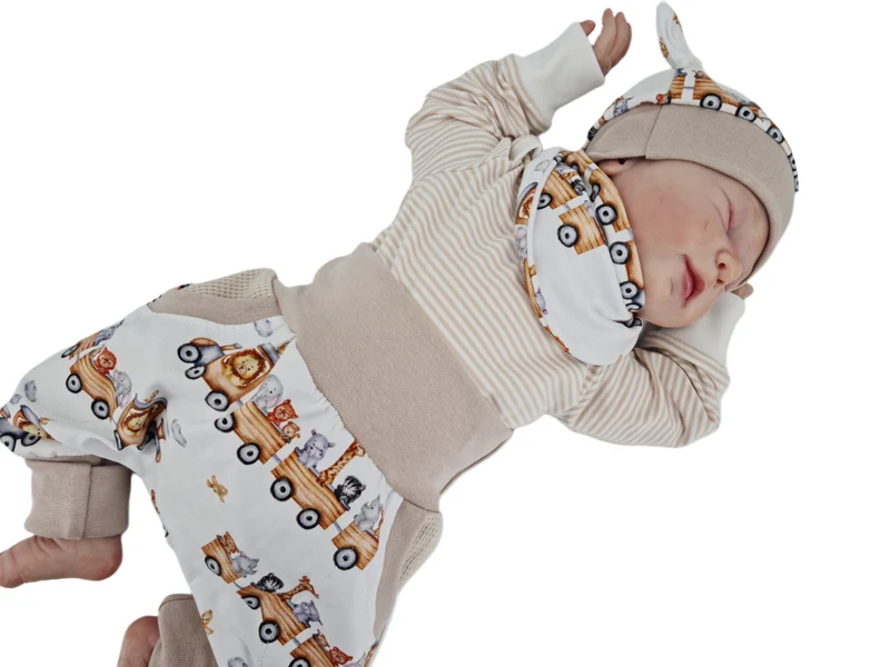 Coole Pumphose | Babyset Zug & Transportmotiv – kurz & lang bis Gr. 140 | Handmade