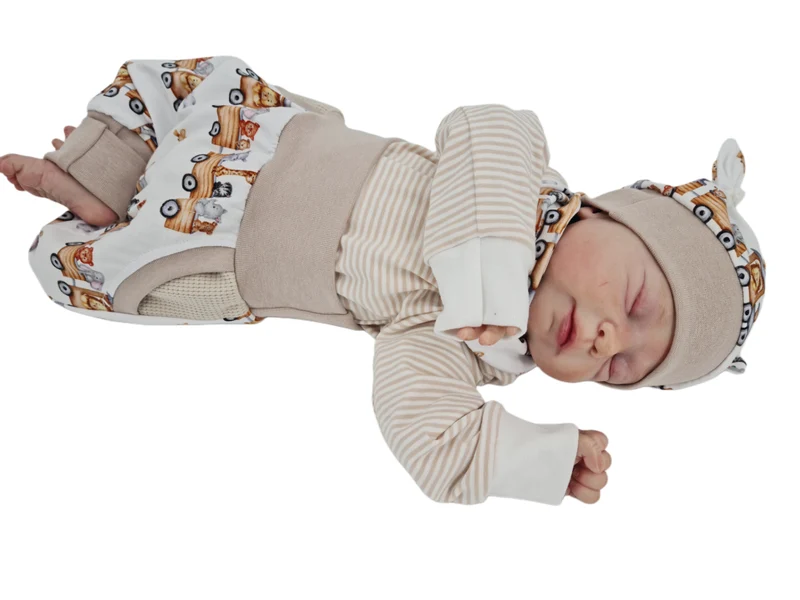 Coole Pumphose | Babyset Zug & Transportmotiv – kurz & lang bis Gr. 140 | Handmade