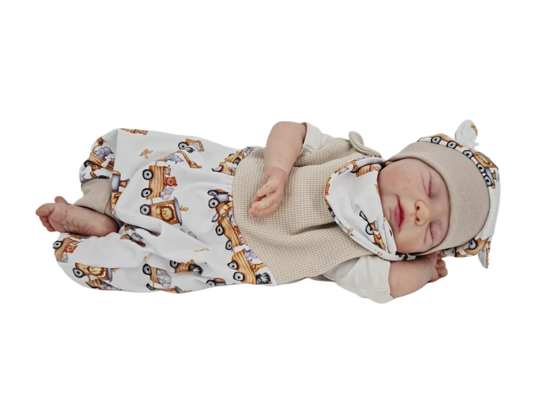 Mitwachs-Strampler | Babyset Zugmotiv – kurz & lang bis Gr. 98 | Handmade