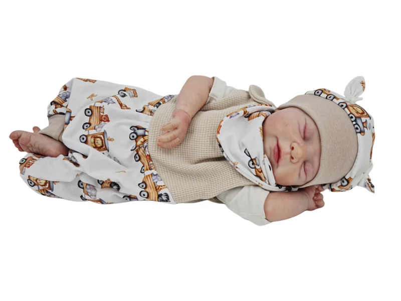 Mitwachs-Strampler | Babyset Zugmotiv – kurz & lang bis Gr. 98 | Handmade