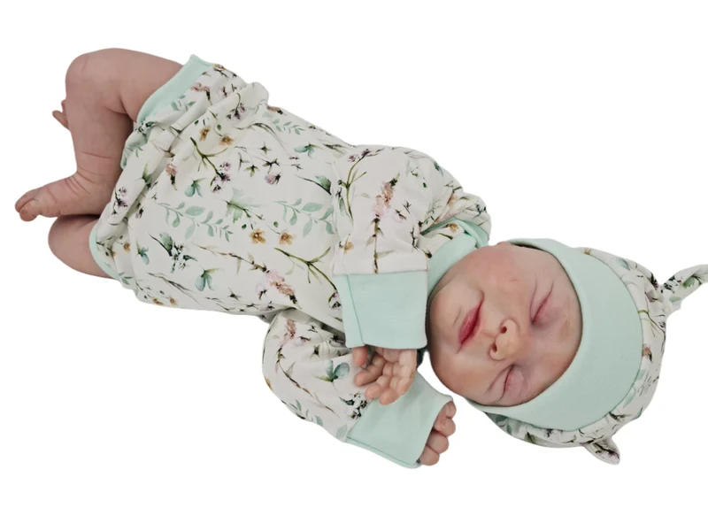 Mitwachs-Body | Babyset Blumen Muster – kurz & lang bis Gr. 98 | Handmade