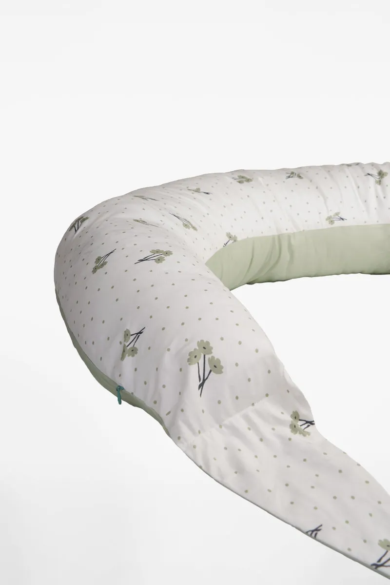 HUGS Pregnancy and Breastfeeding Pillow - Blossom Green