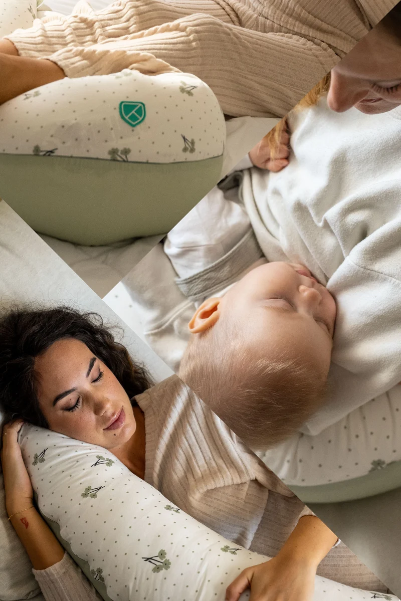 HUGS Pregnancy and Breastfeeding Pillow - Blossom Green
