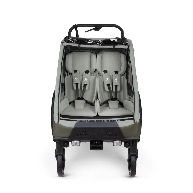ABC Design Fahrradanhänger TOUR 2 Olive Newborn Bundle Set