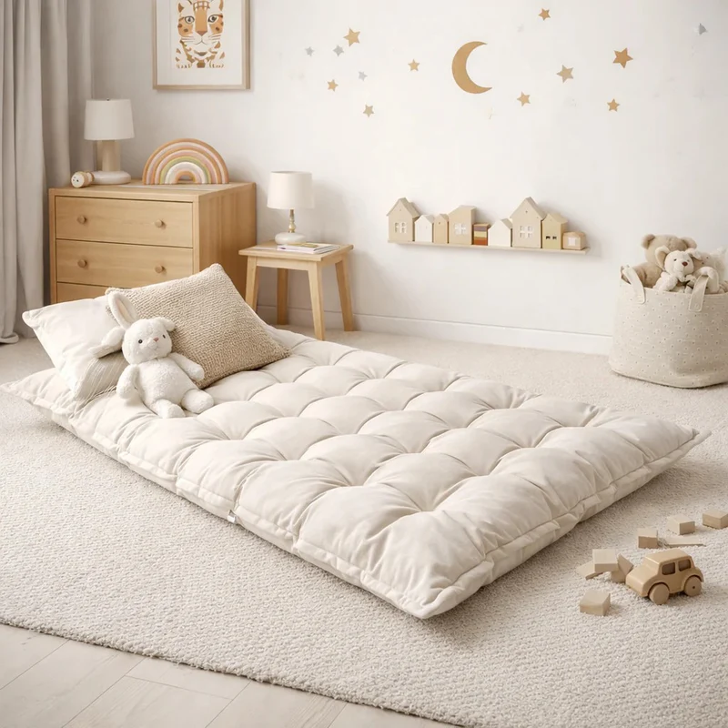 Gestepptes Bodenkissen Beige