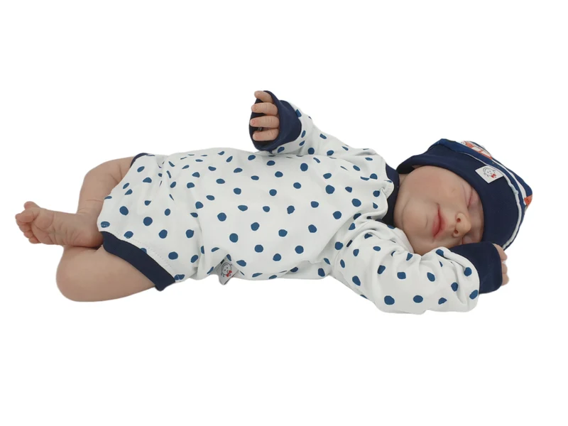 Mitwachs-Body | Babyset Punkte Blau – kurz & lang bis Gr. 98 | Handmade