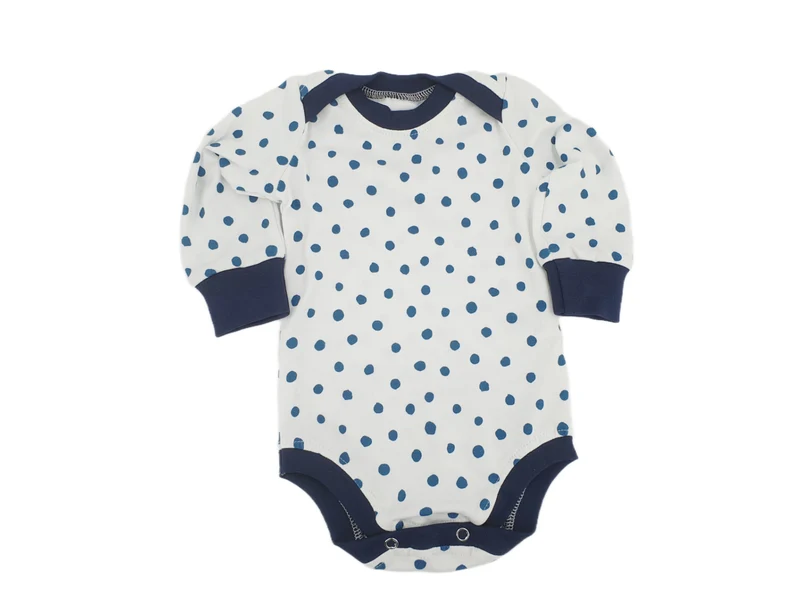 Mitwachs-Body | Babyset Punkte Blau – kurz & lang bis Gr. 98 | Handmade